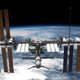 The International Space Station, as seen from the NASA space shuttle Endeavour in 2011.